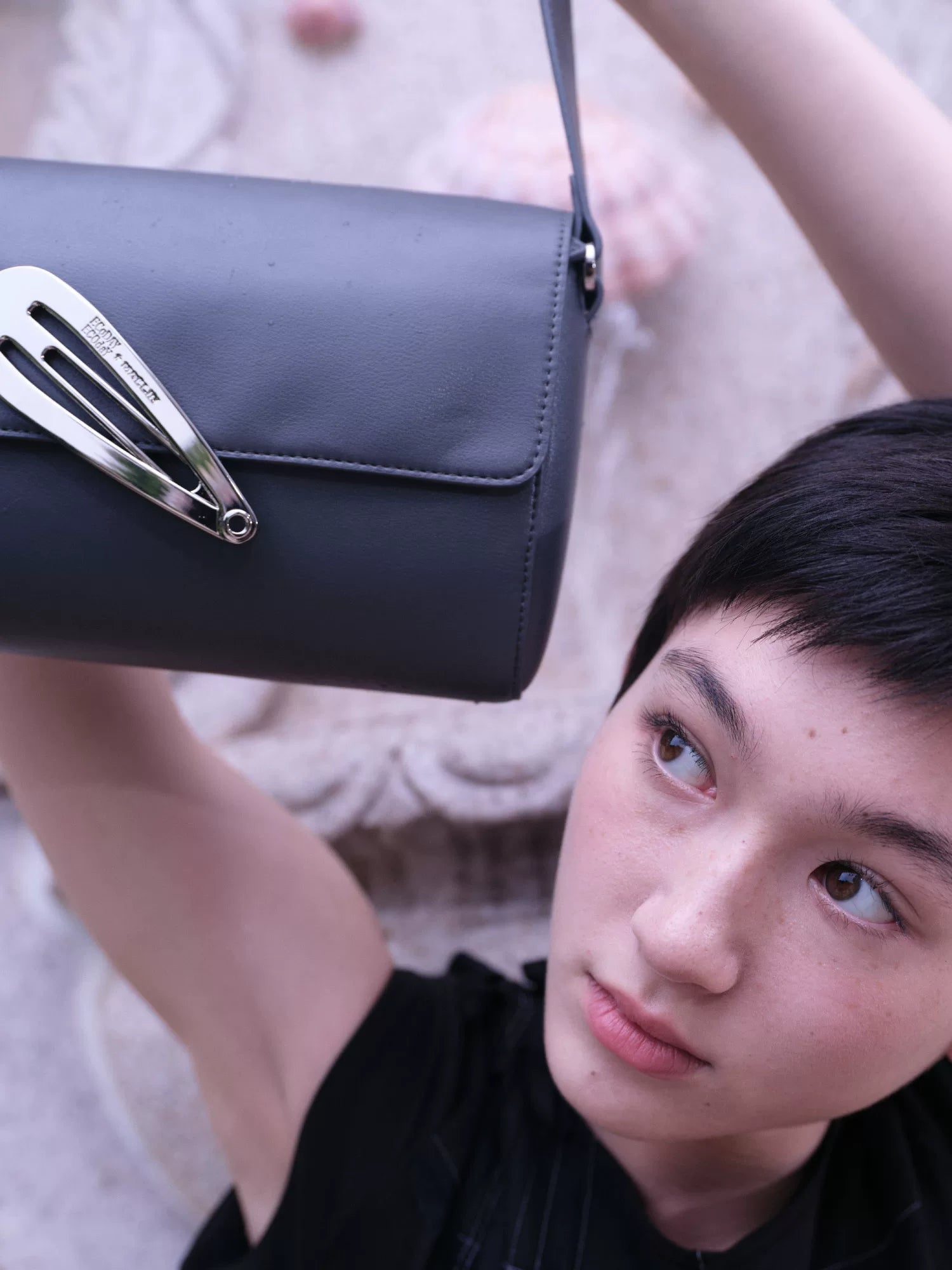 Sculptural Clip Flap Crossbody Bag - view 3