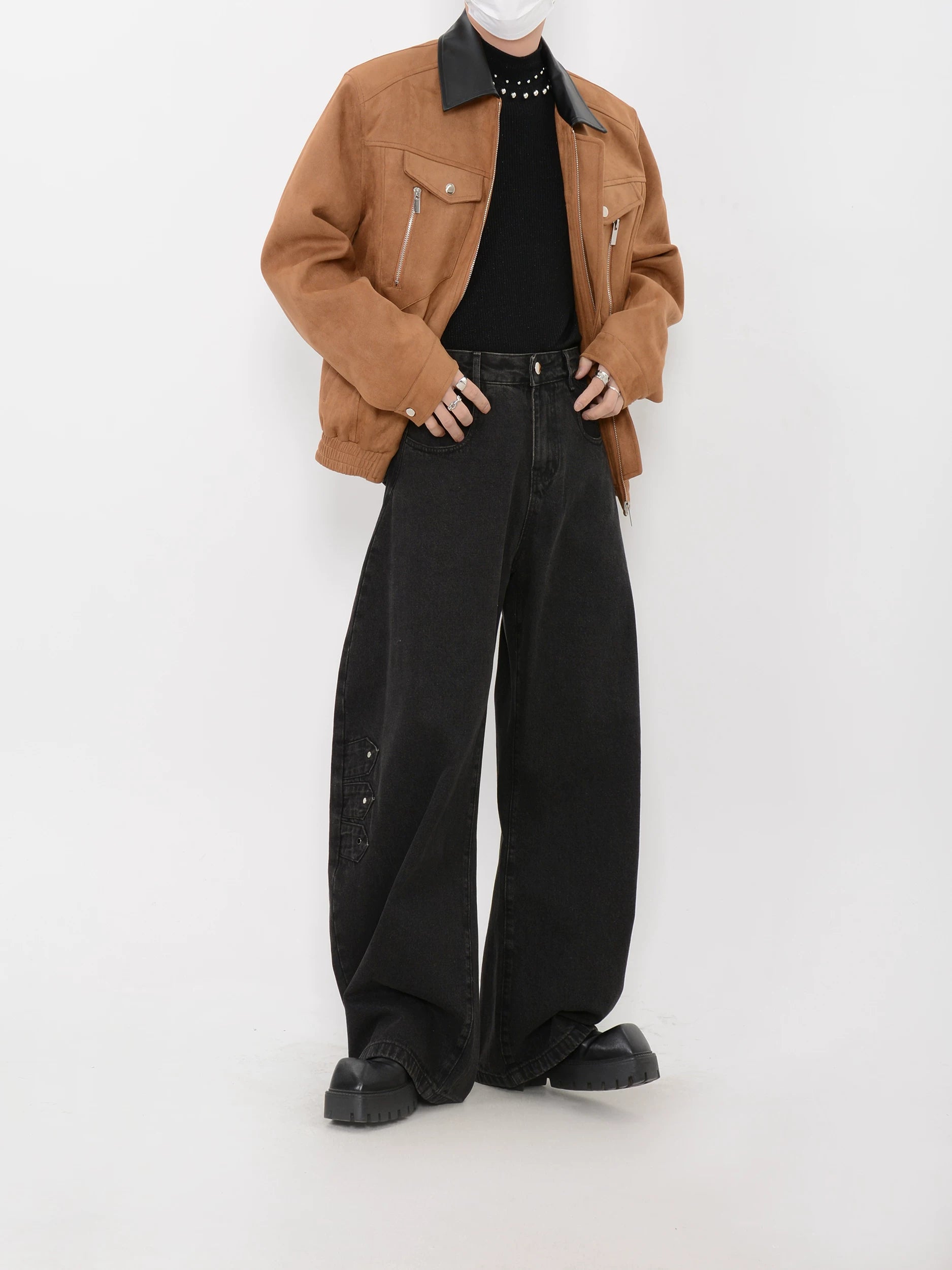 Saddle Crest Contrast Collar Bomber