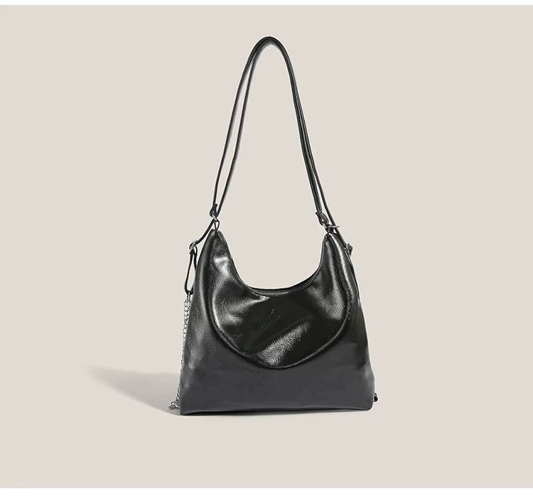 Midnight Ruffle Chain Shoulder Bag