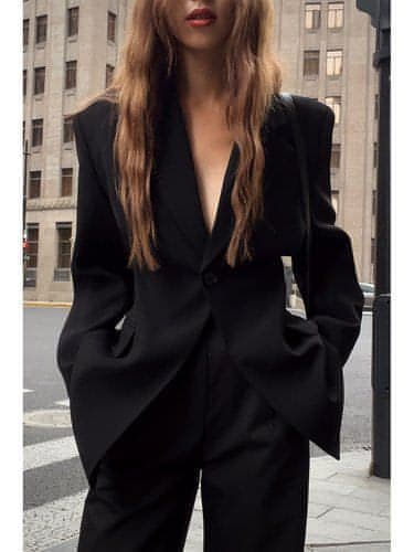 Black Designer Blazer: Slimming And Casual, Fall Collection - chiclara