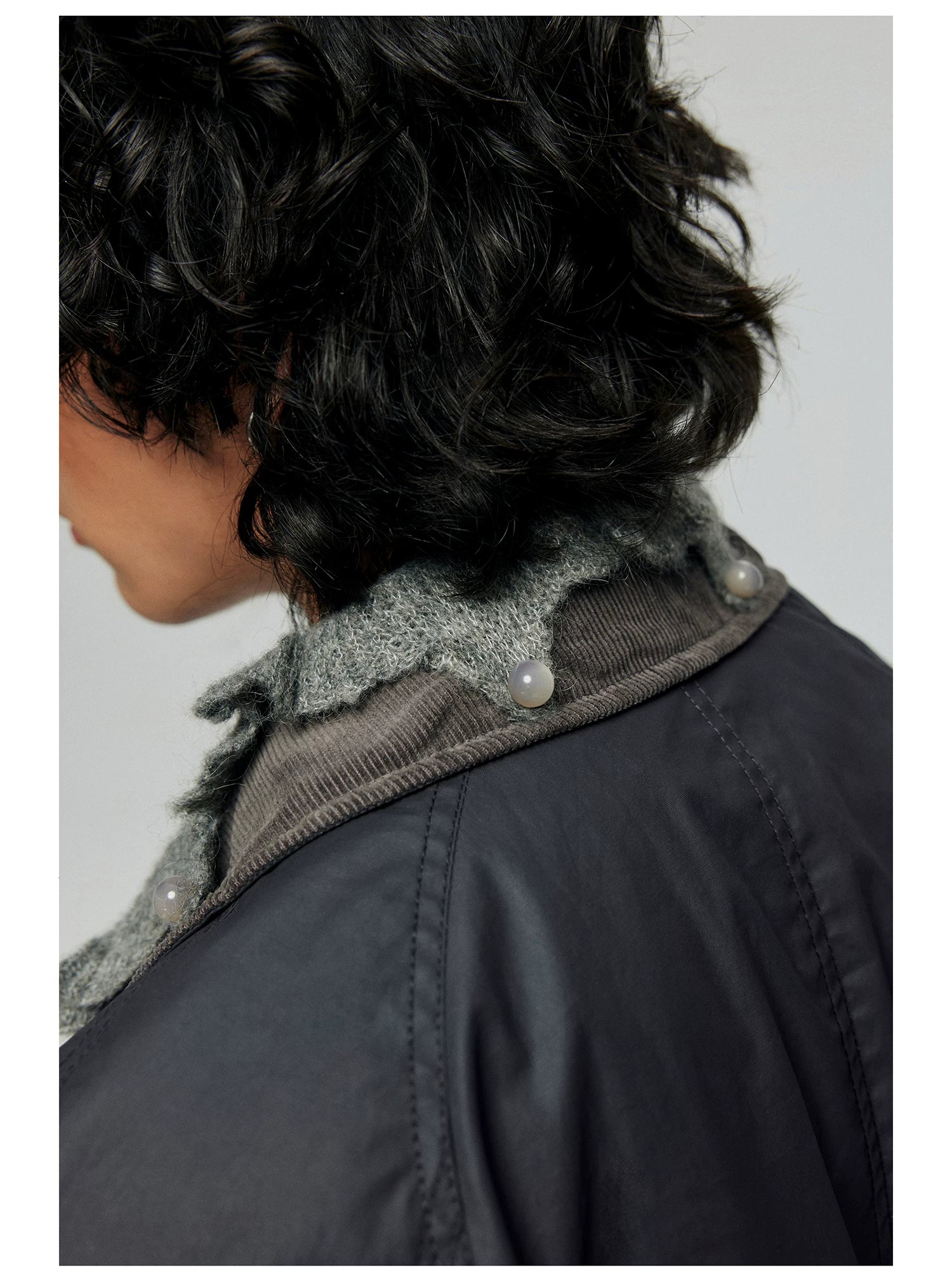 Contrast-Collar Utility Jacket