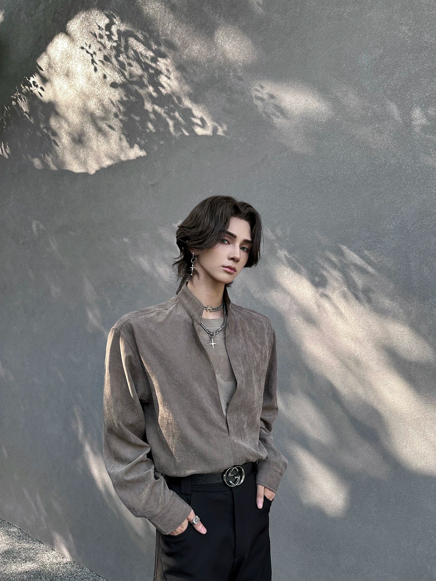 Ash Eclipse Cutout Layered Shirt