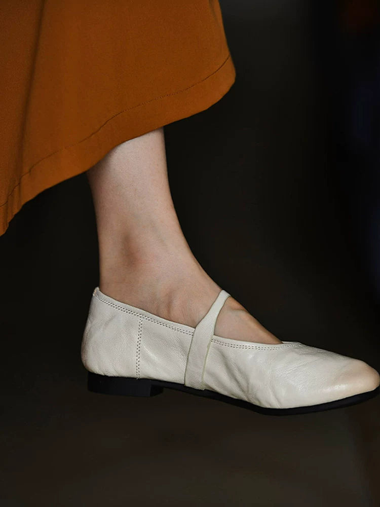Ivory Slim Strap Mary Janes