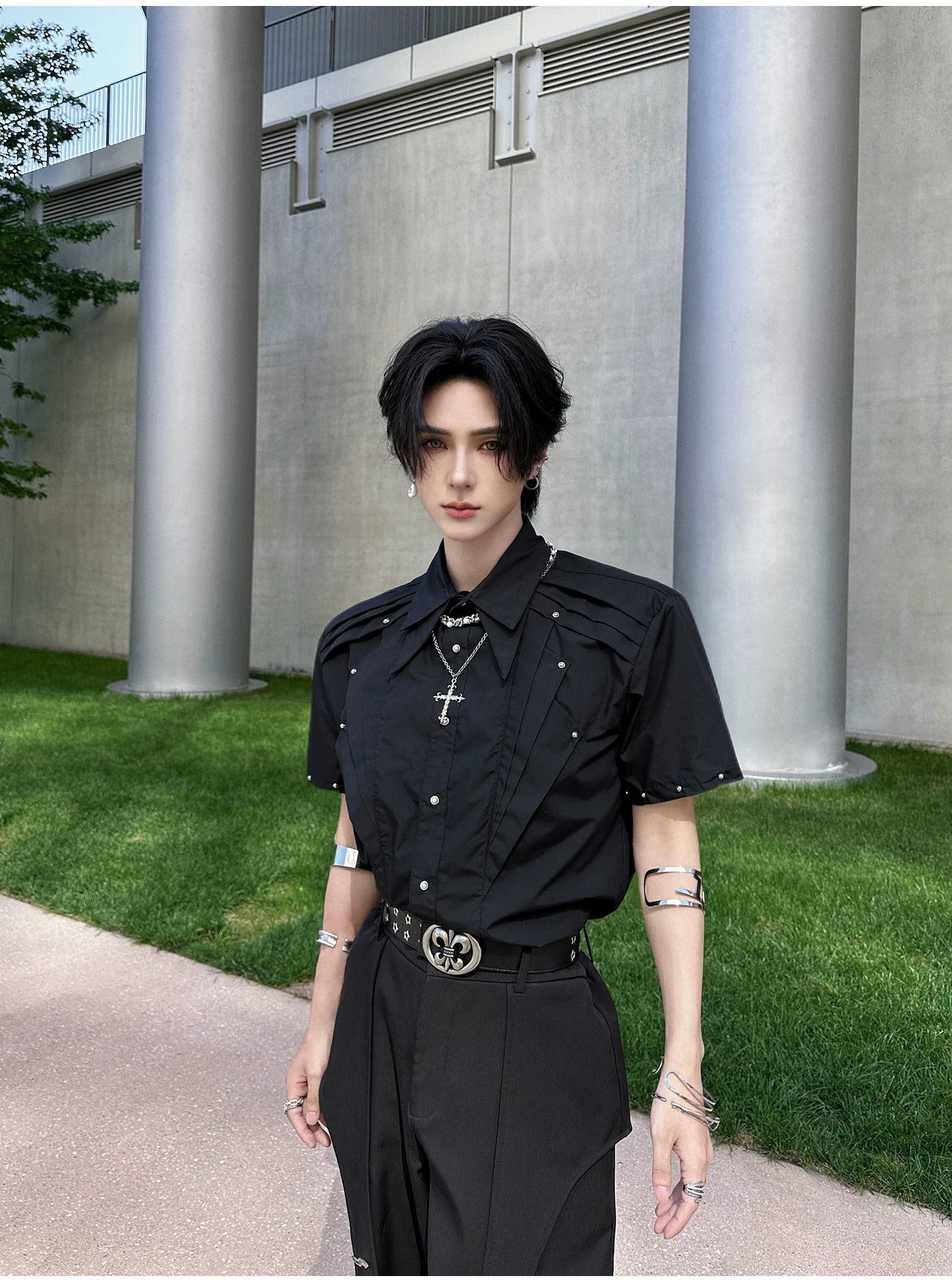 Aurora Spine Paneled Corset Shirt