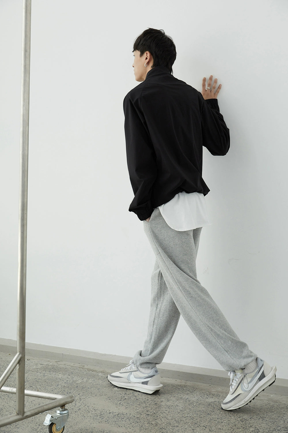 Drawstring Wide-Leg Athletic Pants