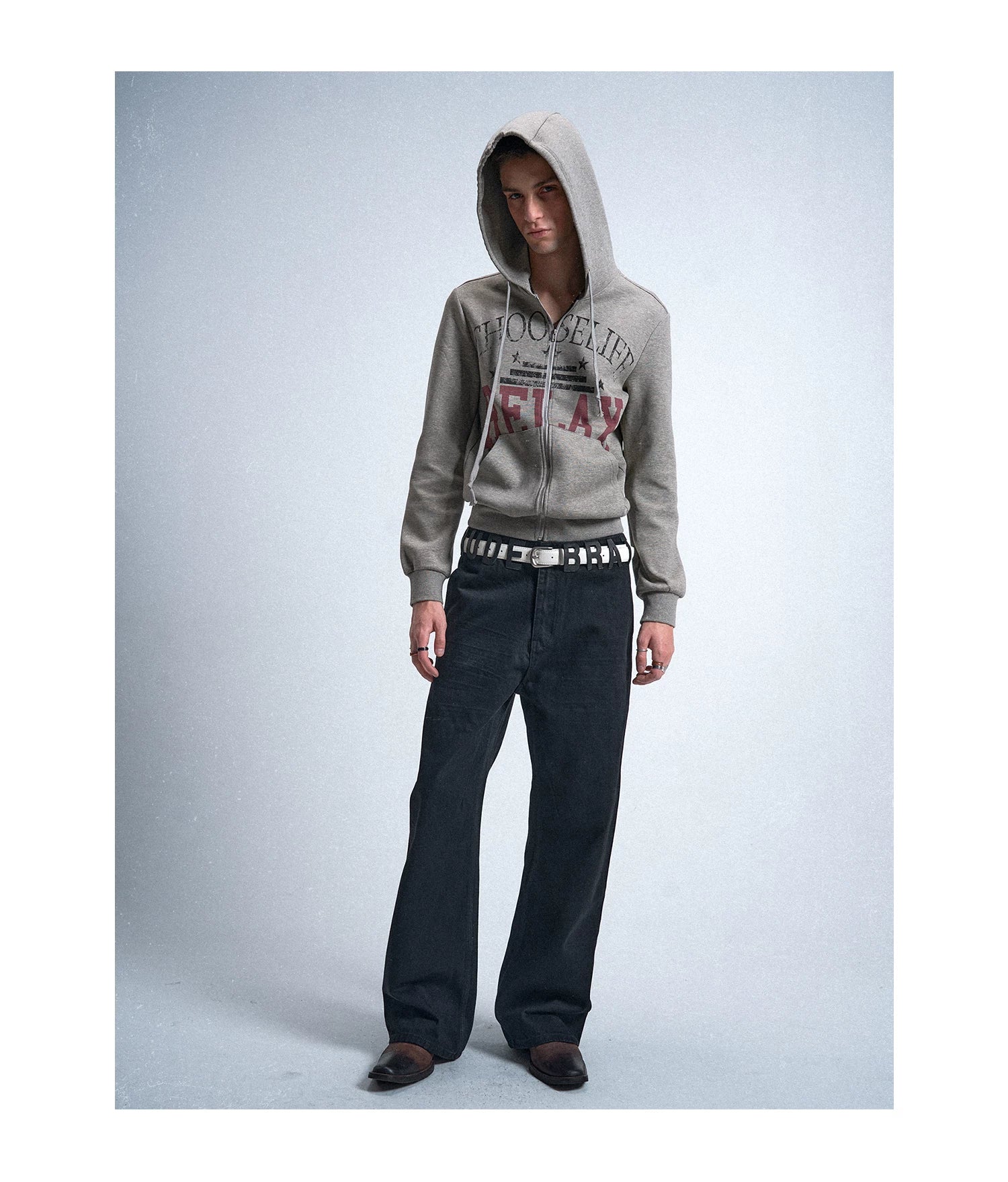 Choose Life Distressed Zip Hoodie