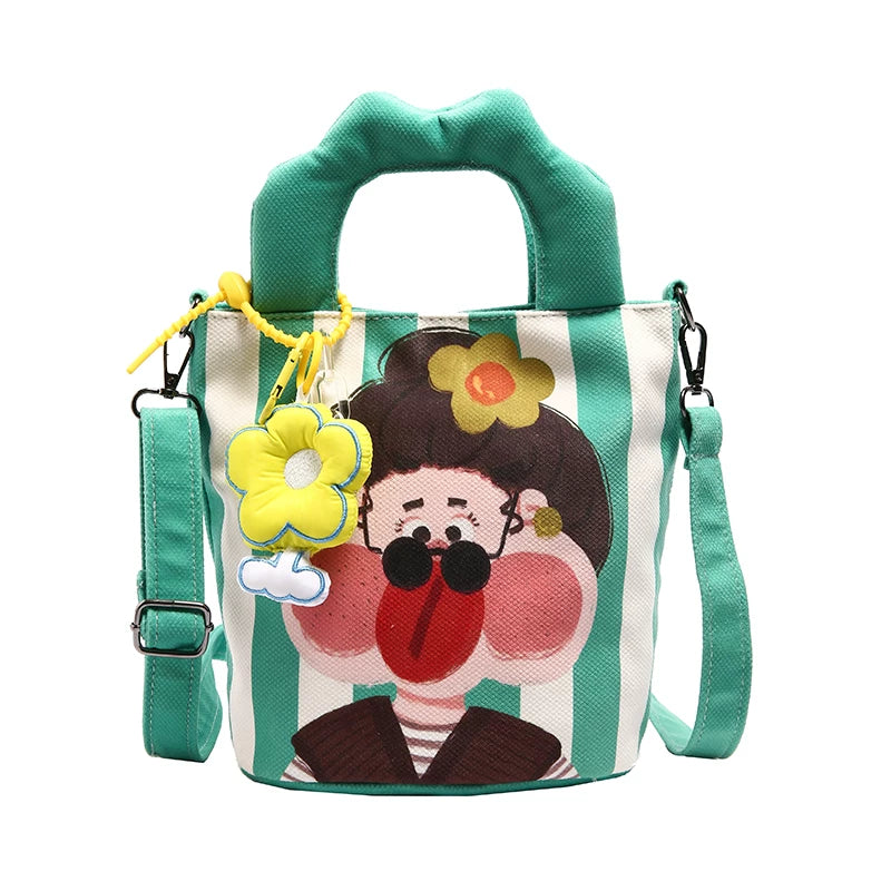 Giggles & Bows Cartoon Tote