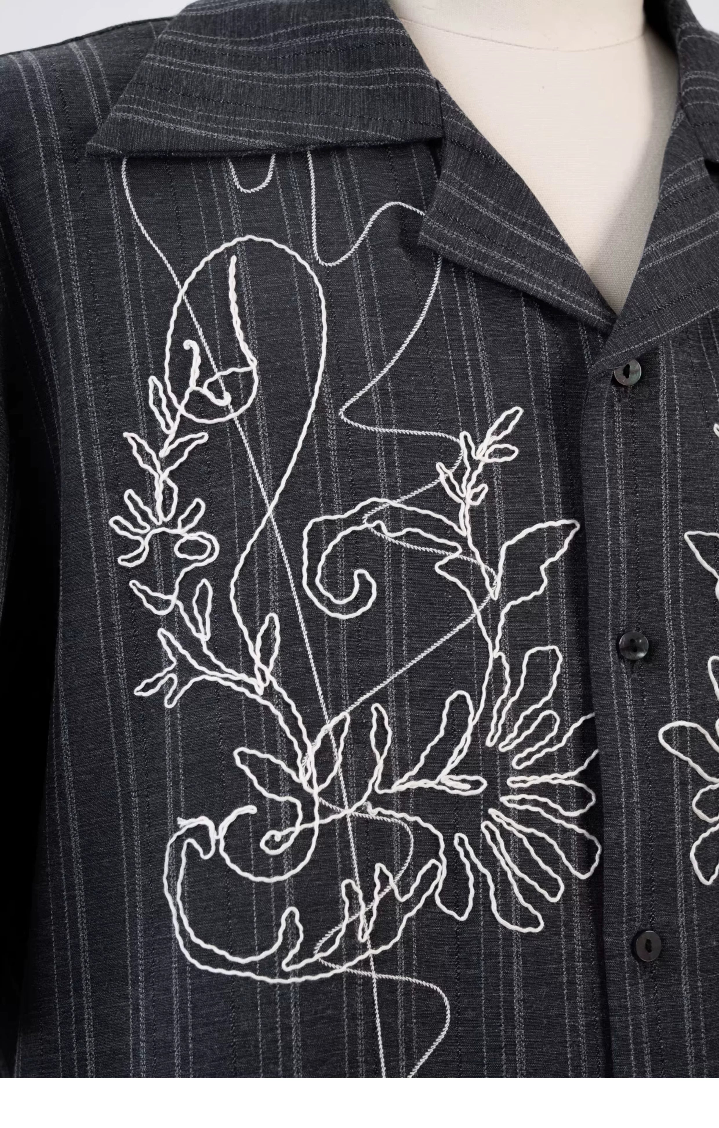 Charcoal Linework Crest Shirt