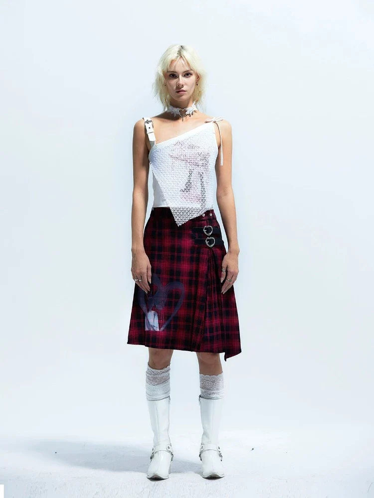 Punk-Inspired Plaid Skirt Tartan