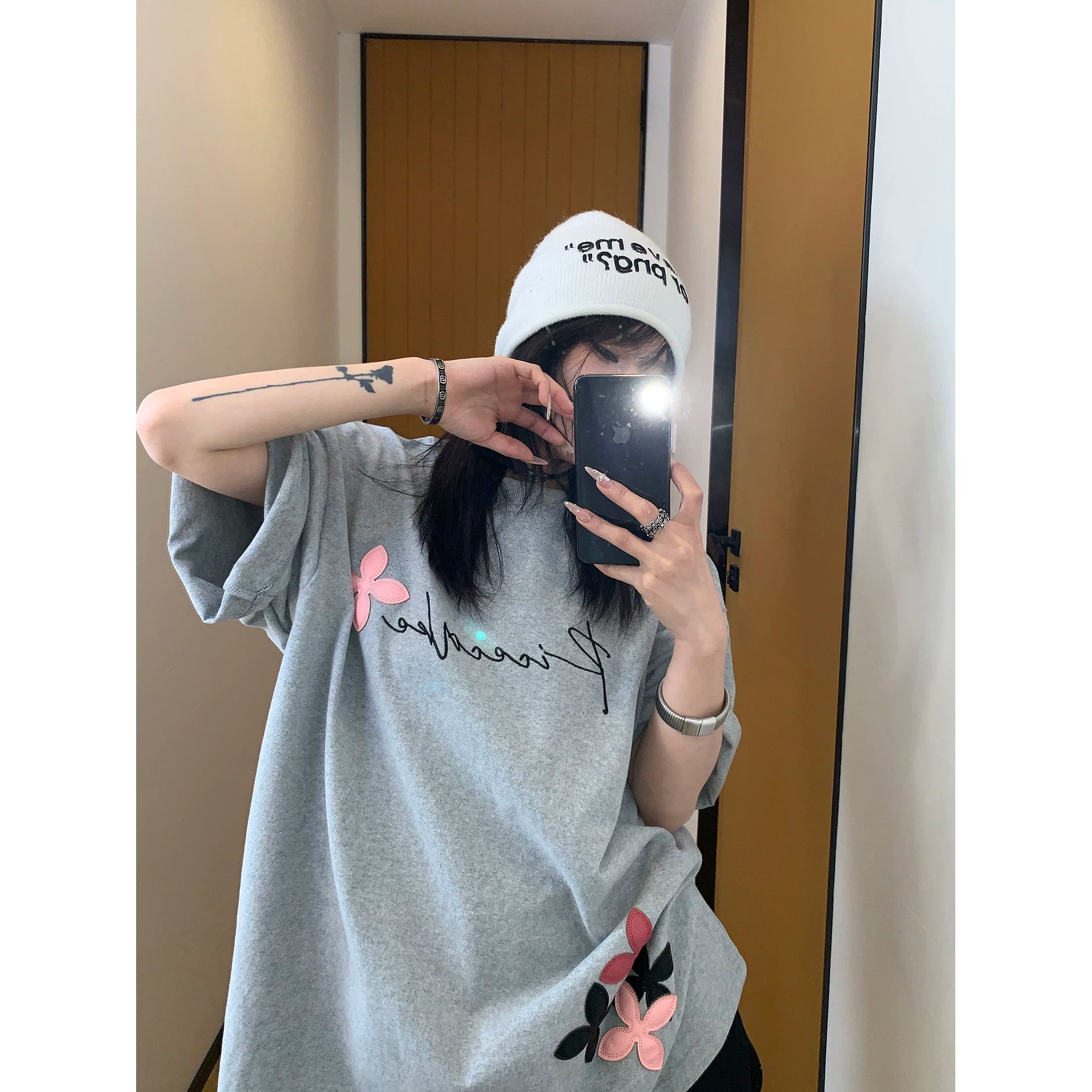 Blossom Script Oversize Tee