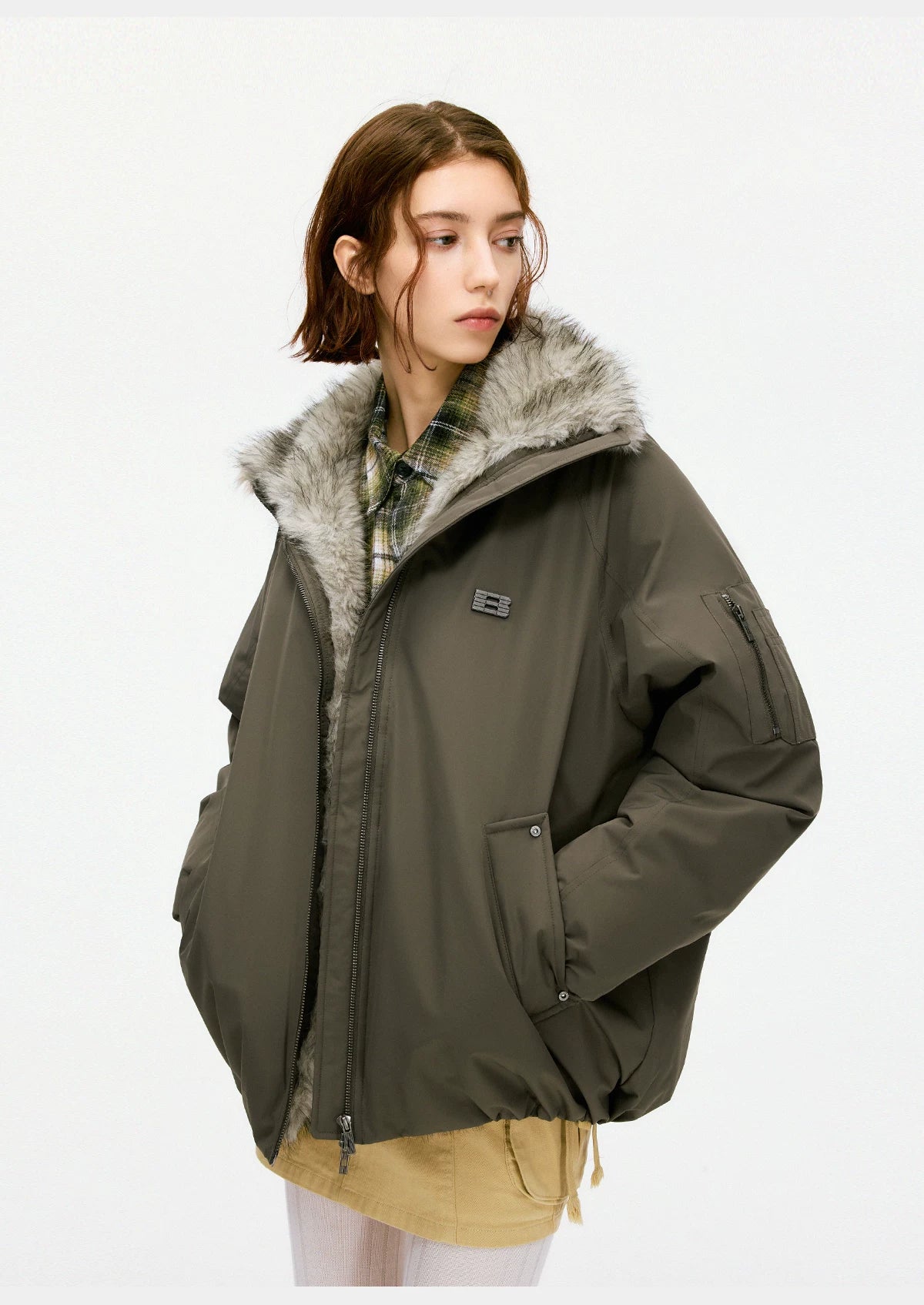 Arctic Haven Faux Fur Collar Jacket