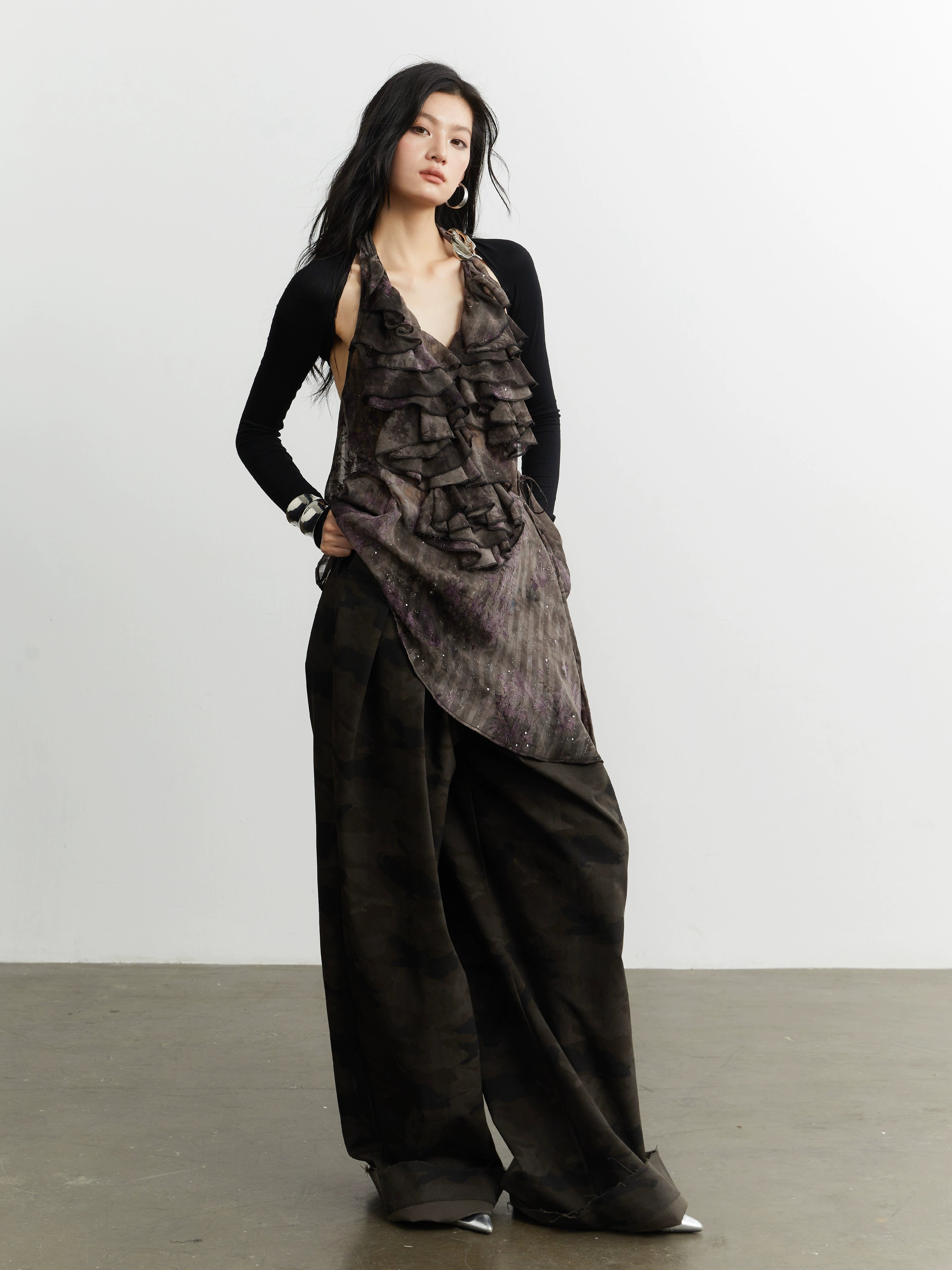 Shadow Veil Wide Camo Trousers