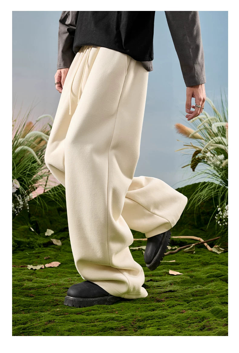 American Drawstring Relaxed Wide-Leg Sweatpants