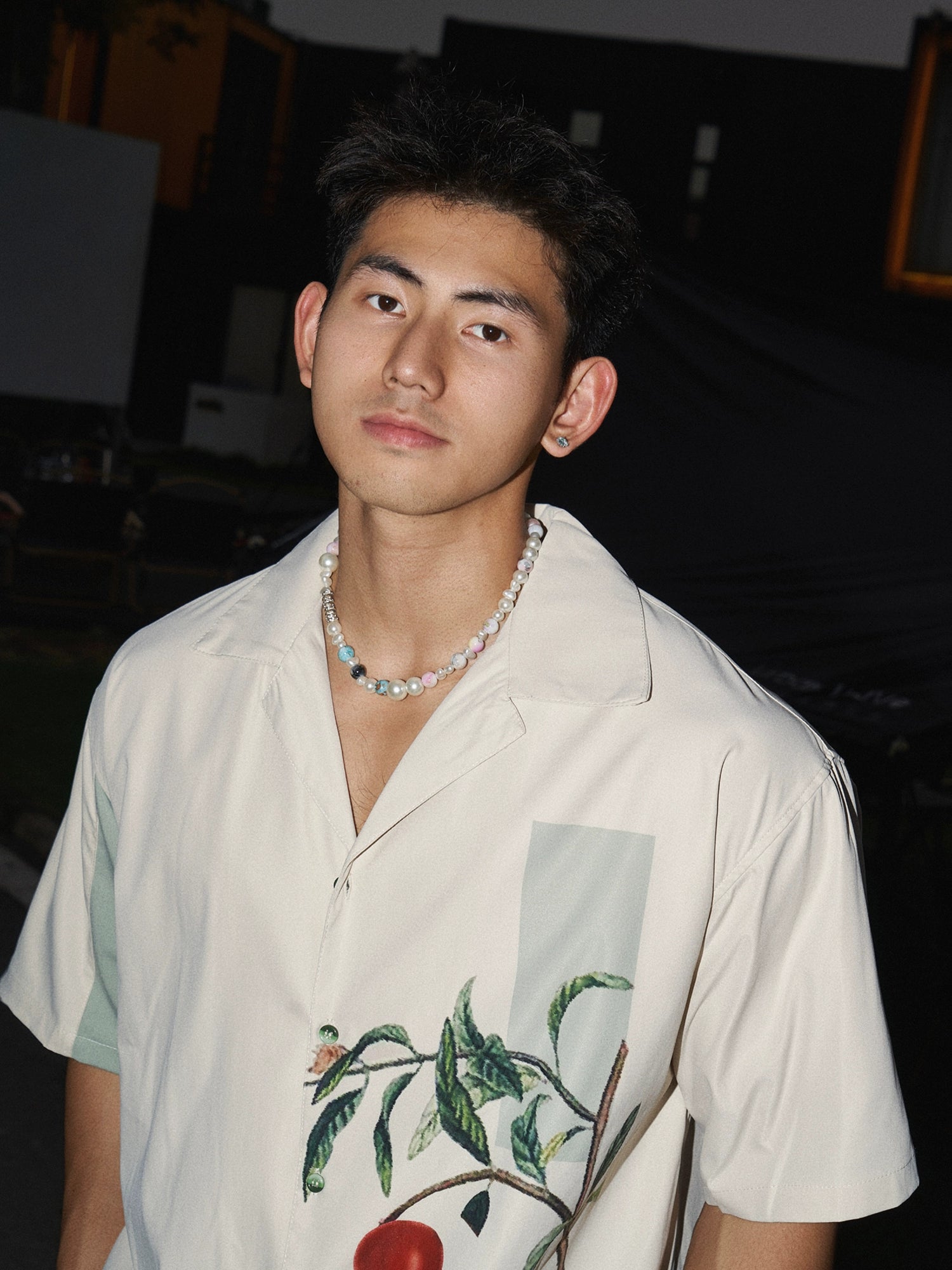 Botanical Print Summer Shirt
