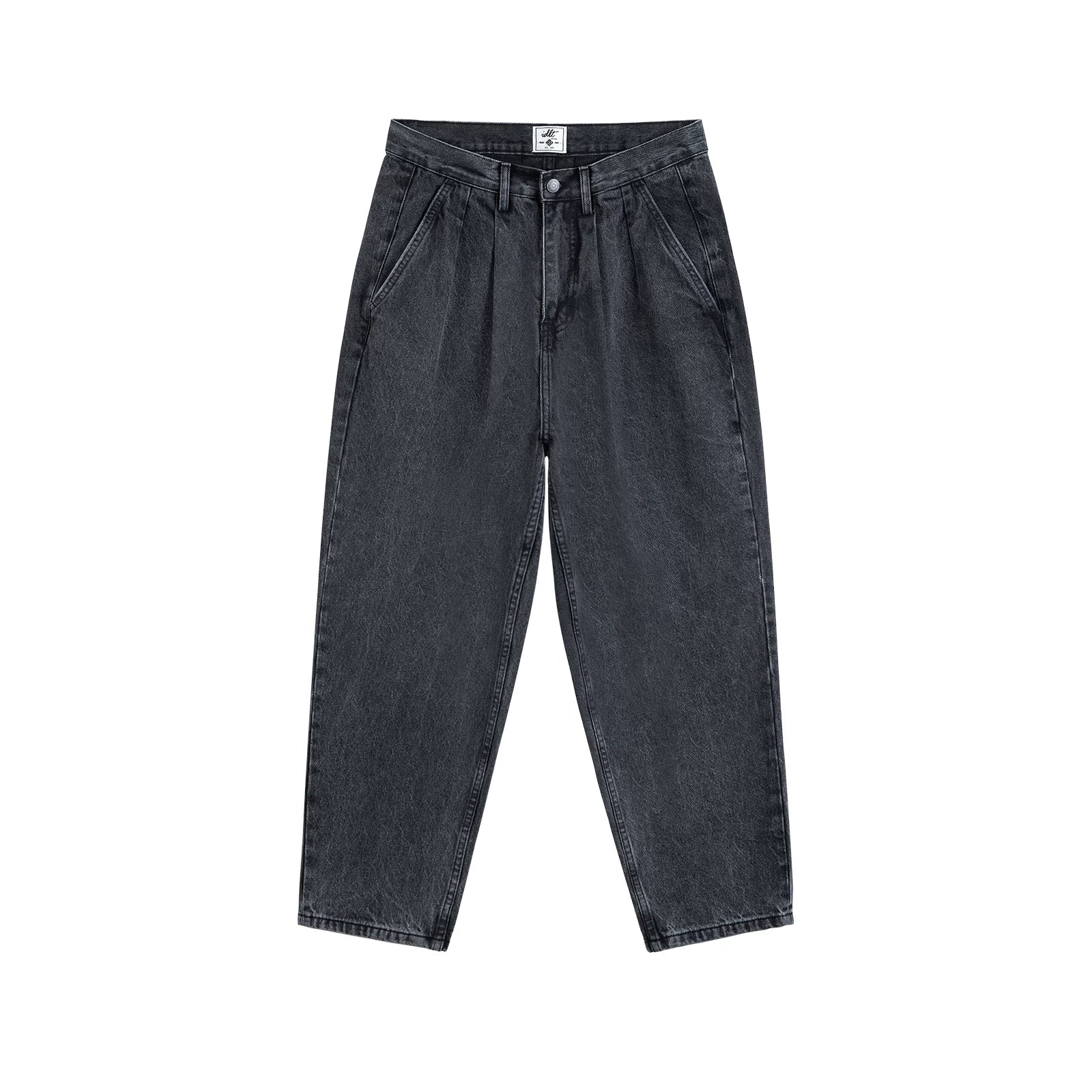 Taper Crest Vintage Wash Pleated Jeans