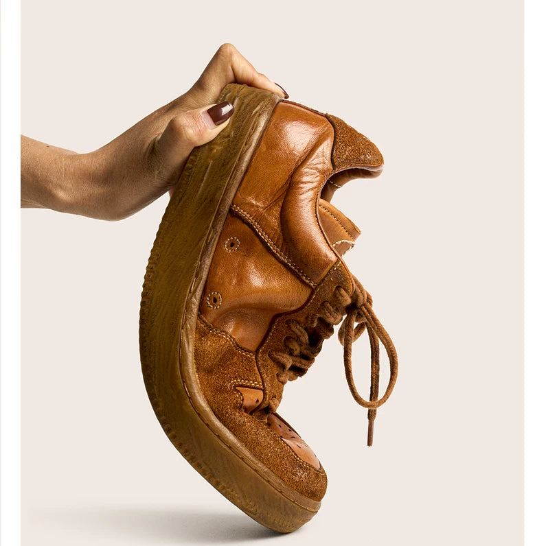 Heritage Distressed Leather Sneakers