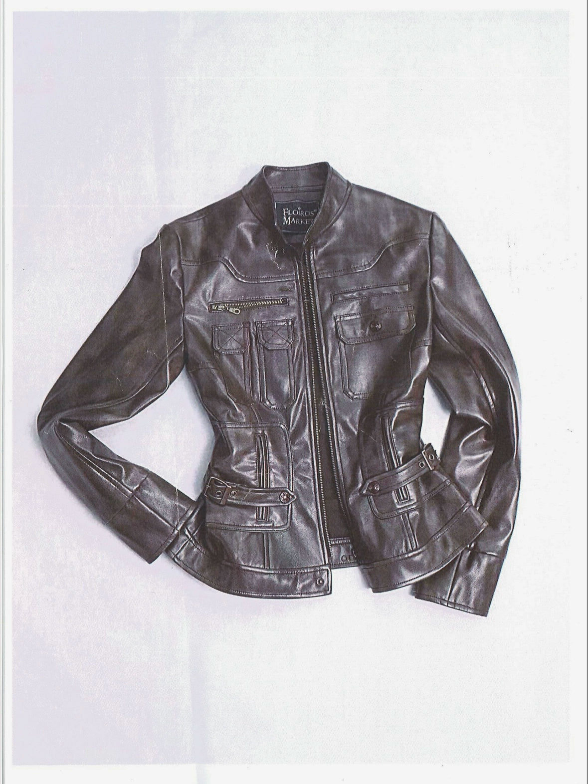 Café Racer Belted Leather Jacket