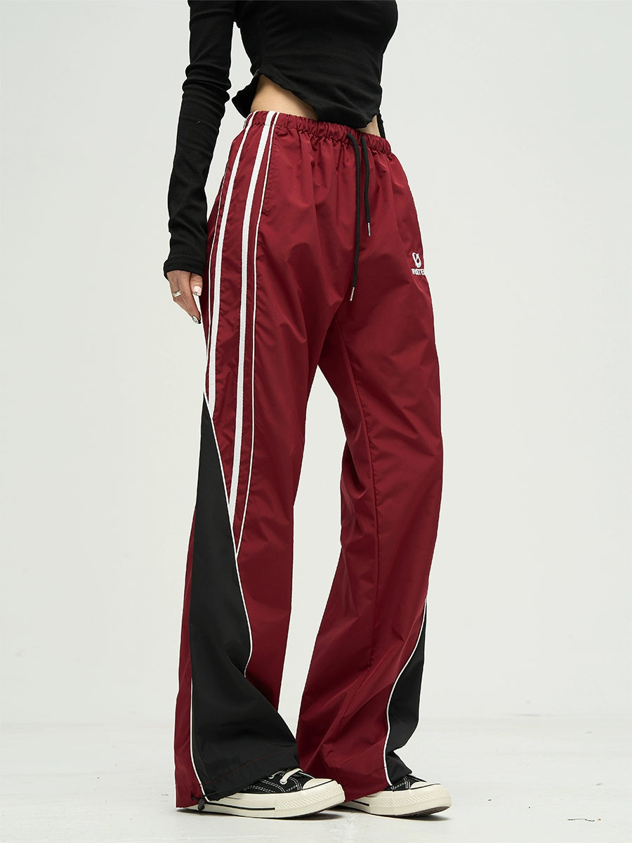 Colorblock Wide Leg Track Pants