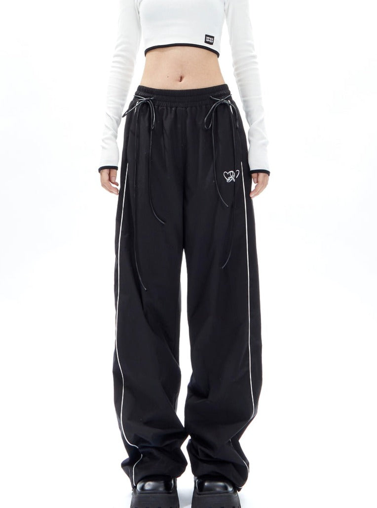 Bubblegum Breeze Drawstring Palazzo Pants