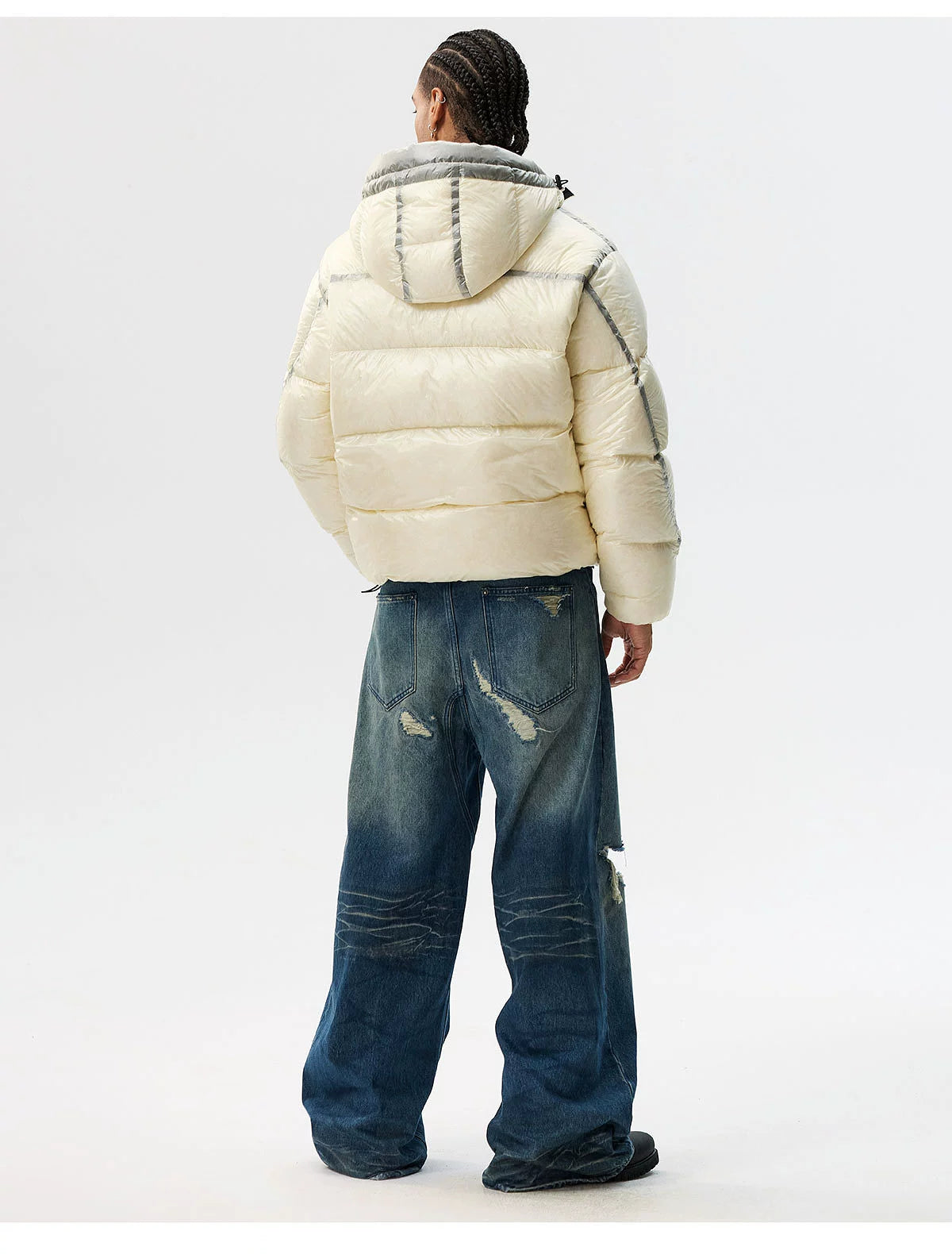 Glacier Halo Reflective Hooded Puffer Jacket