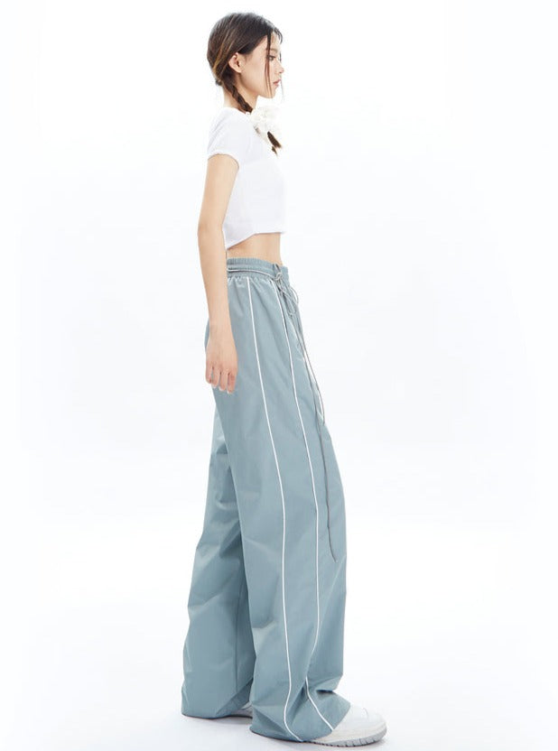 Bubblegum Breeze Drawstring Palazzo Pants