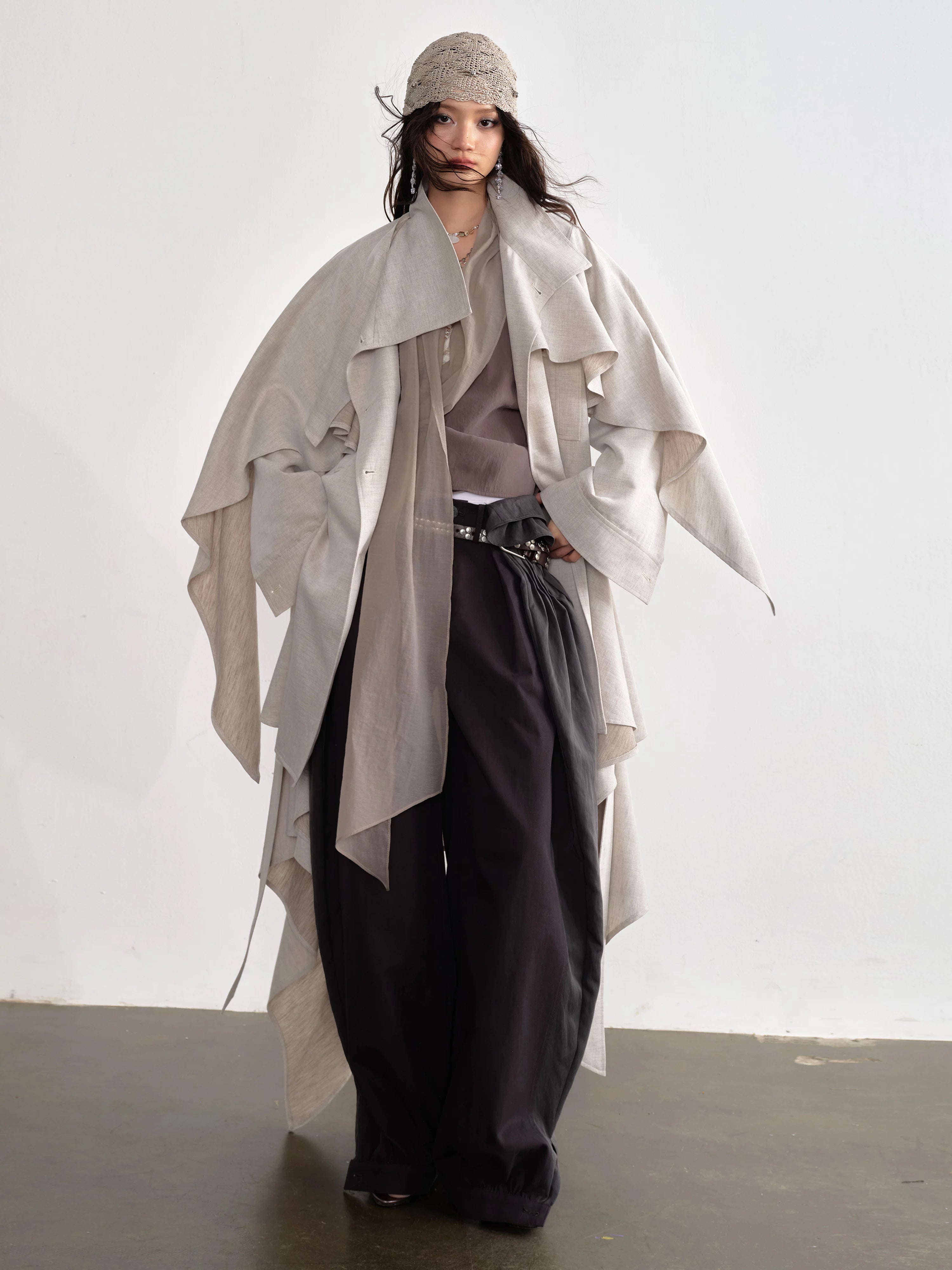 Noir Balloon Tie Waist Pants