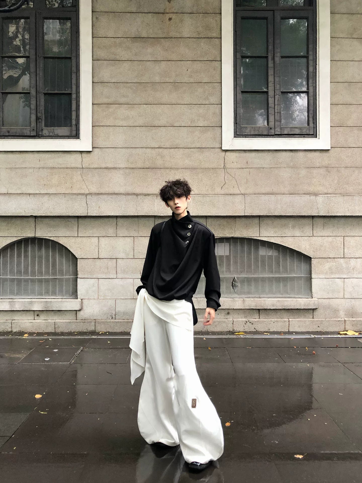 Ascent Drape Collar Shirt
