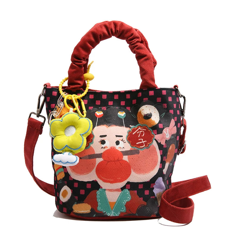 Giggles & Bows Cartoon Tote