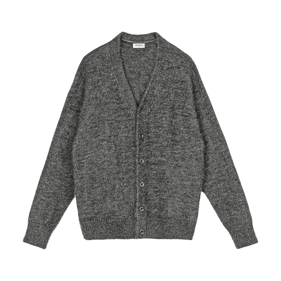 Heather Brushed Classic Knit Cardigan
