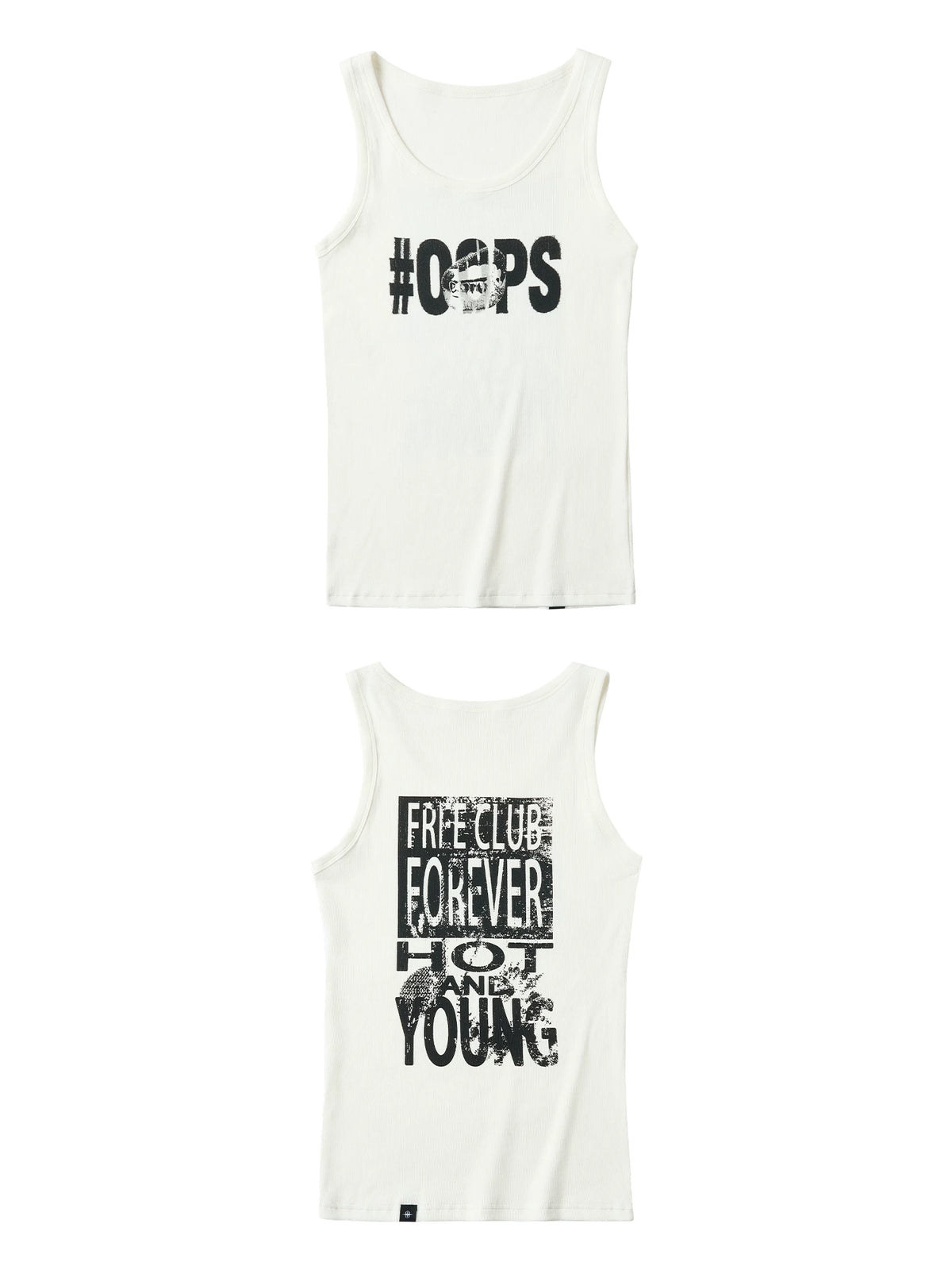 Rebel Pulse Graphic Ribbed Tank Top