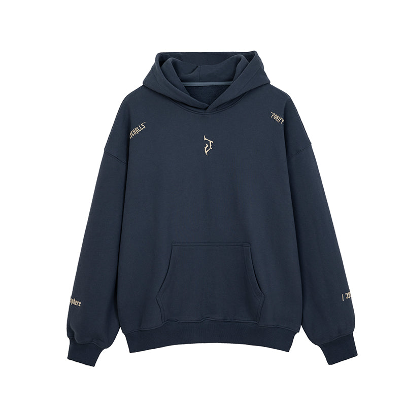 Hoodie with Basic Logo Print - chiclara