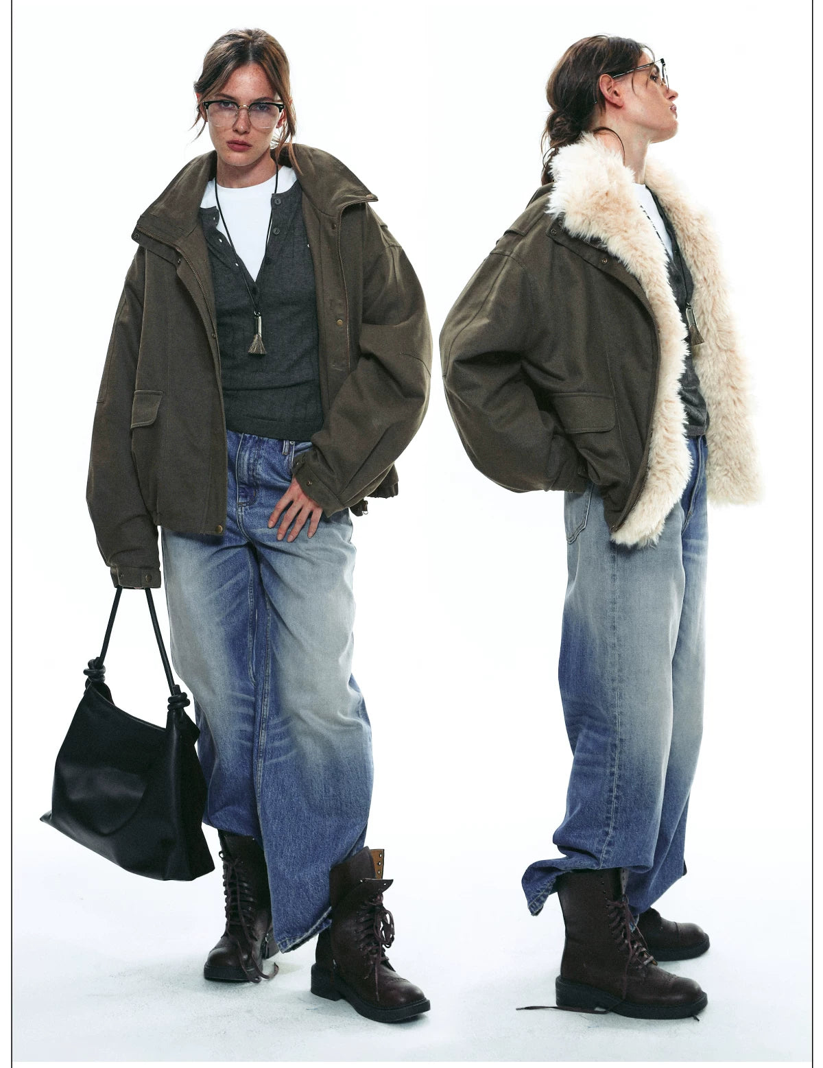 Prairie Haven Shearling Utility Jacket