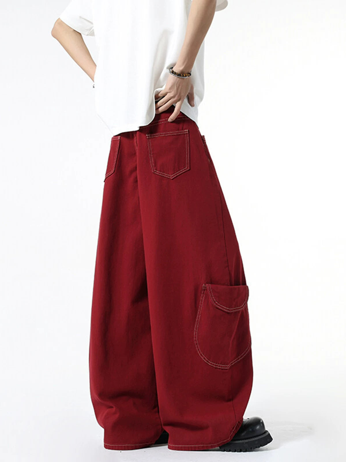 Crimson Curve Zip Cargo Pants