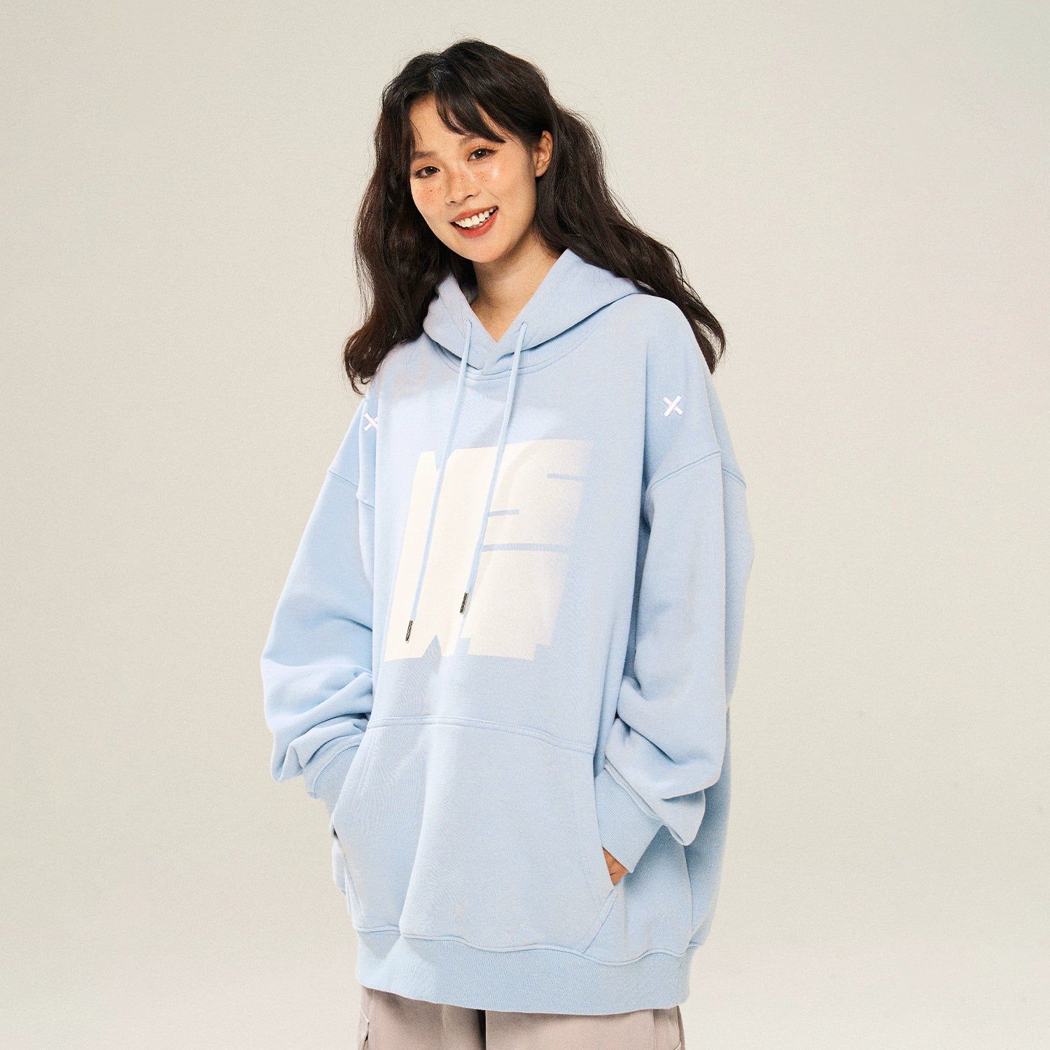 Hoodie with Subtle Fade Logo - chiclara