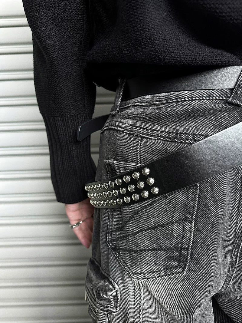 Riot Spine Triple-Stack Stud Belt