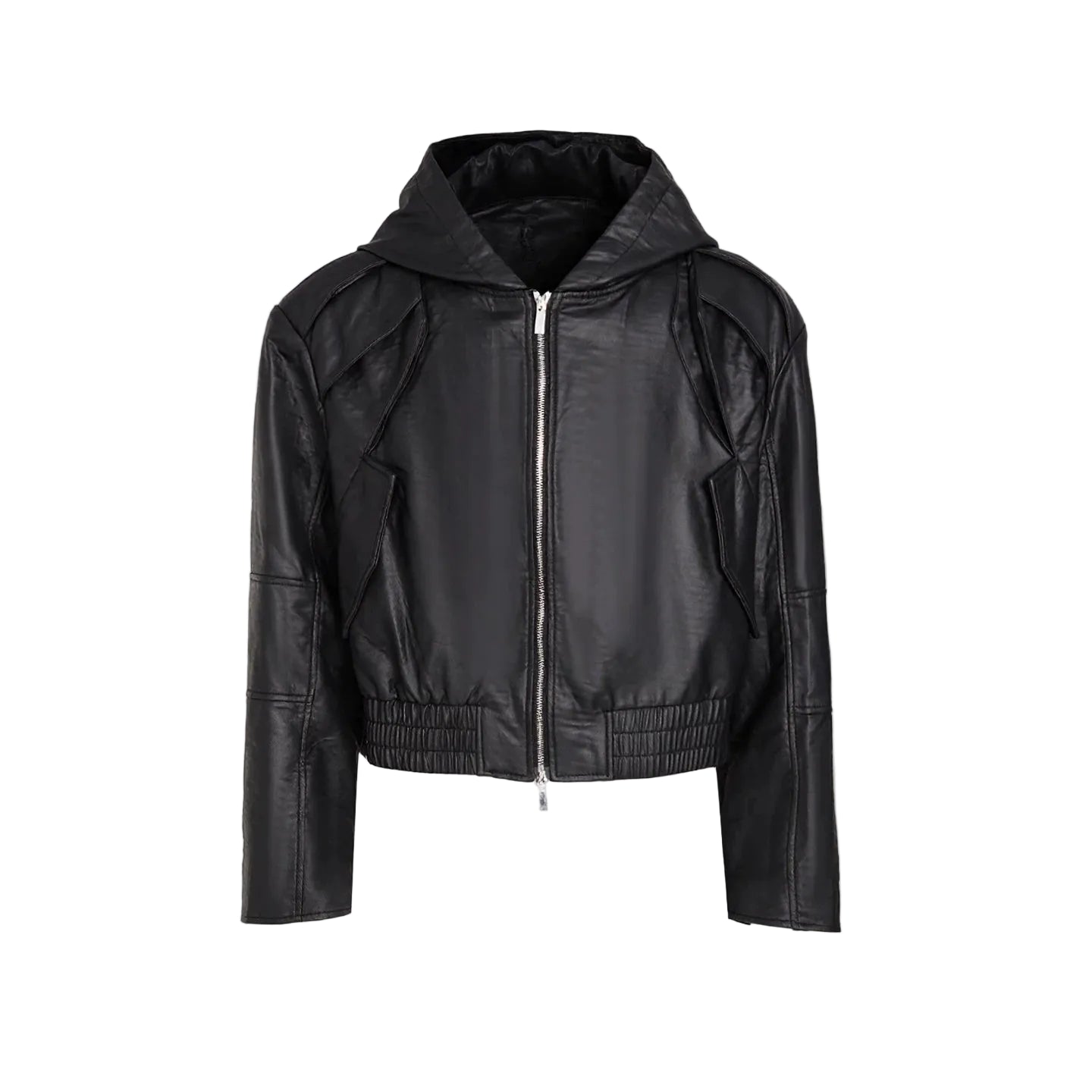 Obsidian Aegis Hooded Moto Jacket