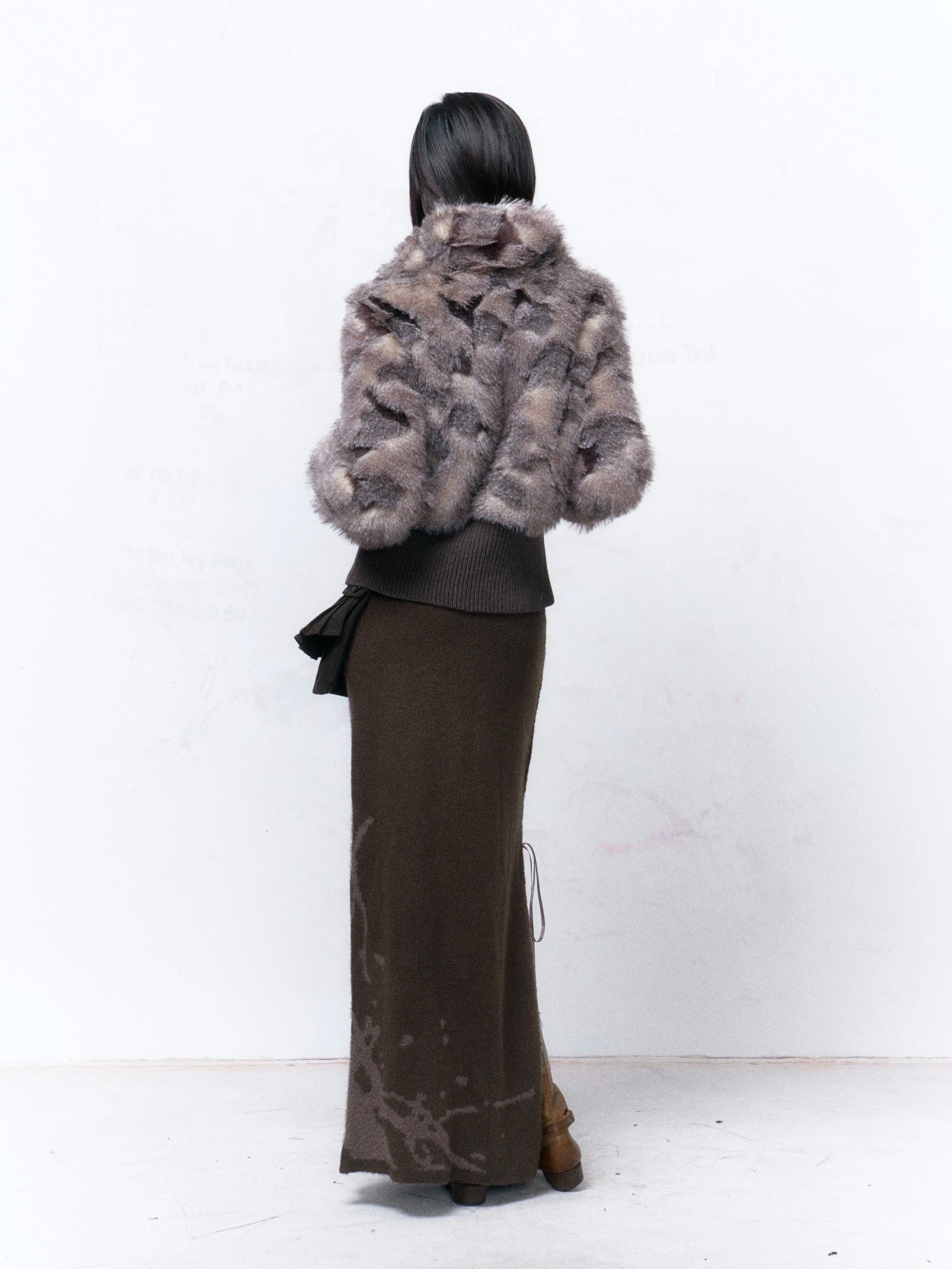 Ash Bloom Knit Maxi Skirt