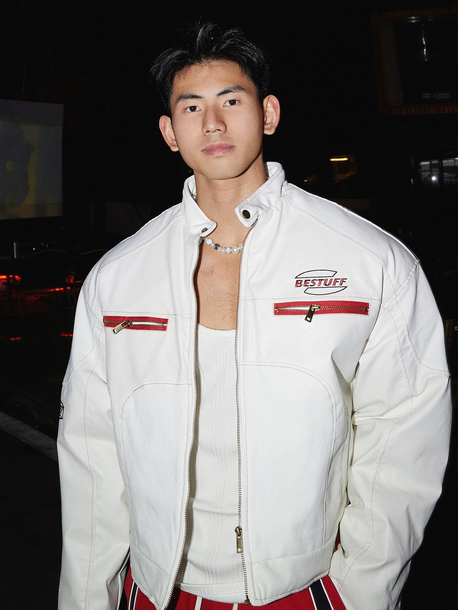 Racing Winter Collar Zipper Jacket