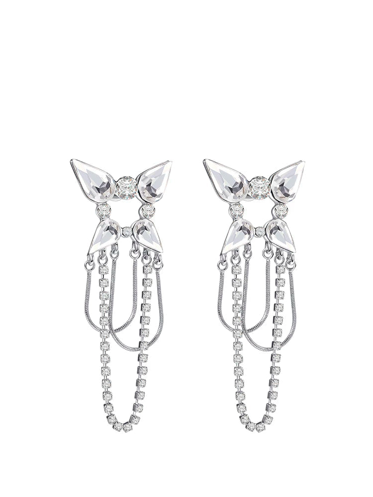 Rain Butterfly Chain Drop Earrings - view 1