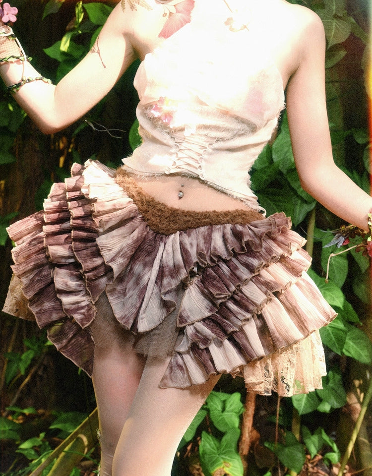 Pleated Midi Skirt with Inner Shorts