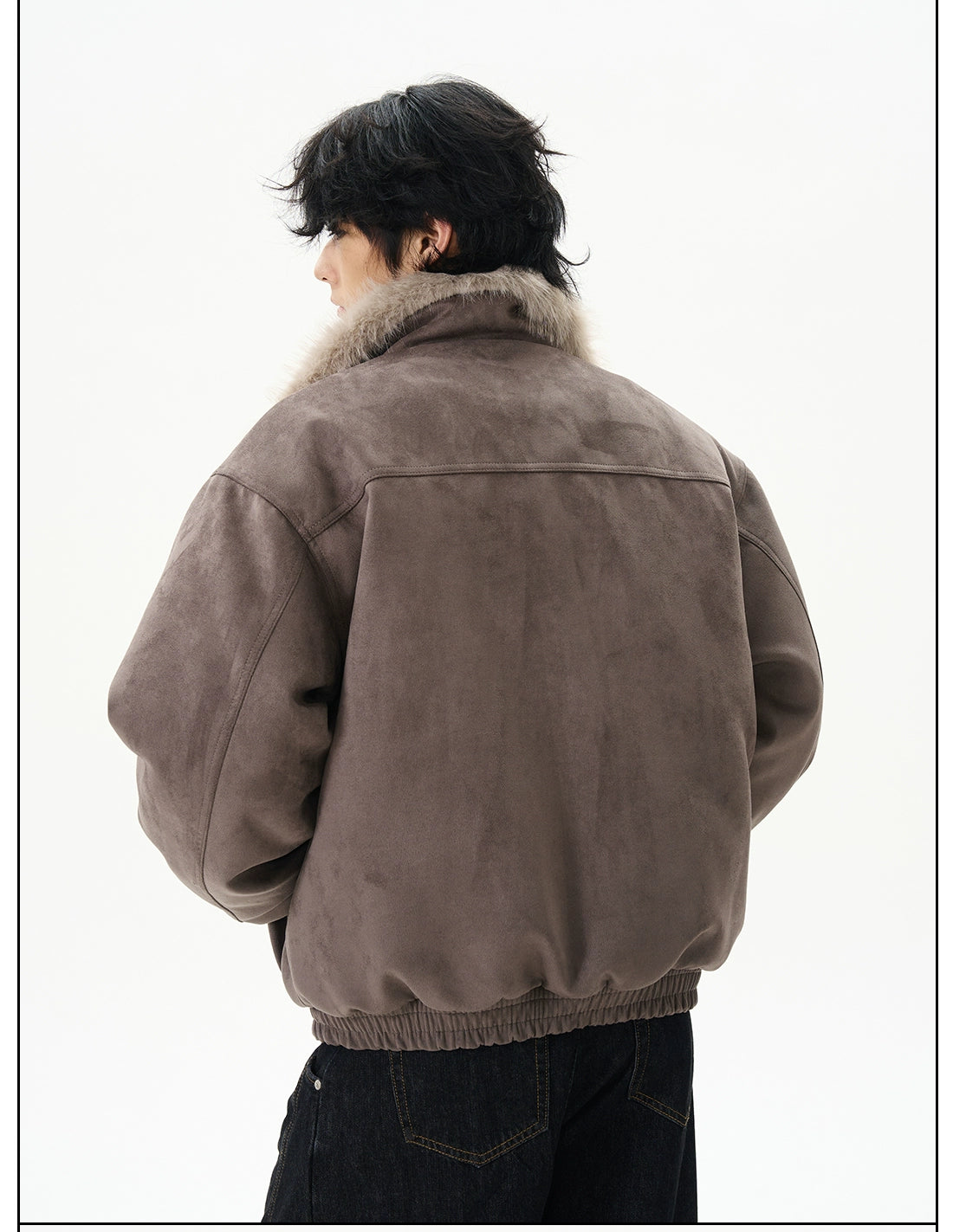 Faux Shearling Aviator Jacket