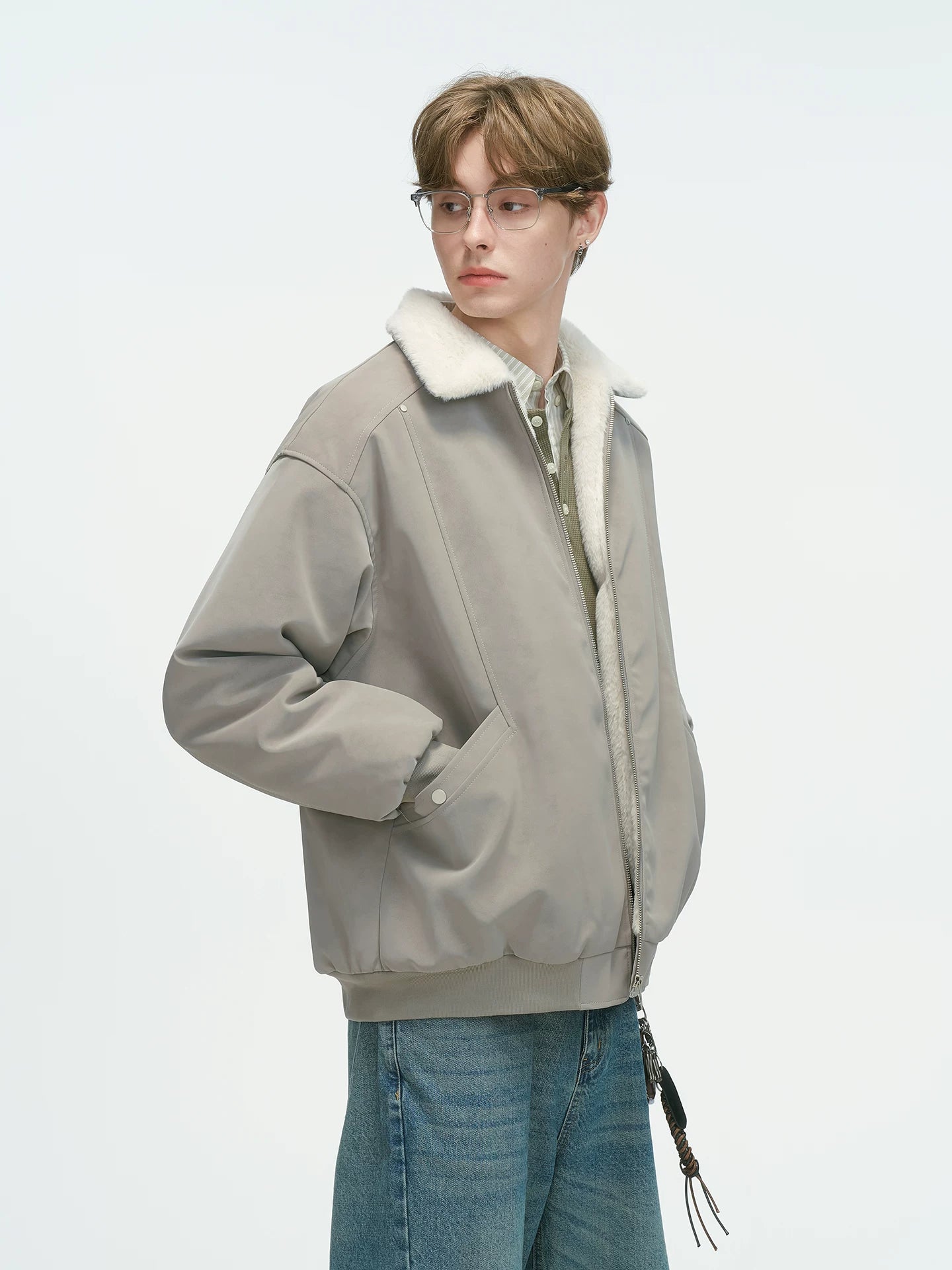 Shearling Transit Reversible Bomber