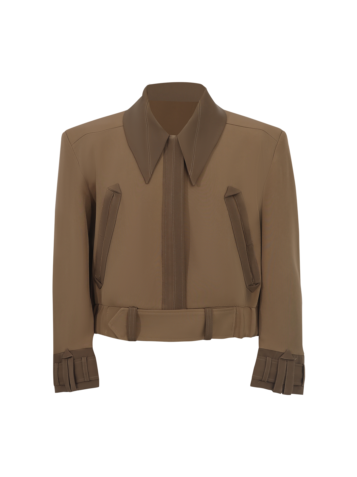 Saddle Crest Structured Belted Jacket