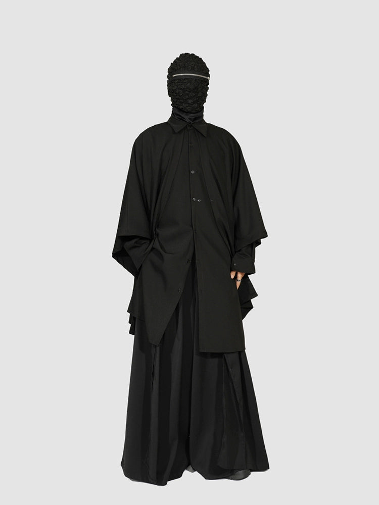 Avant-Garde Oversized Black Shirt