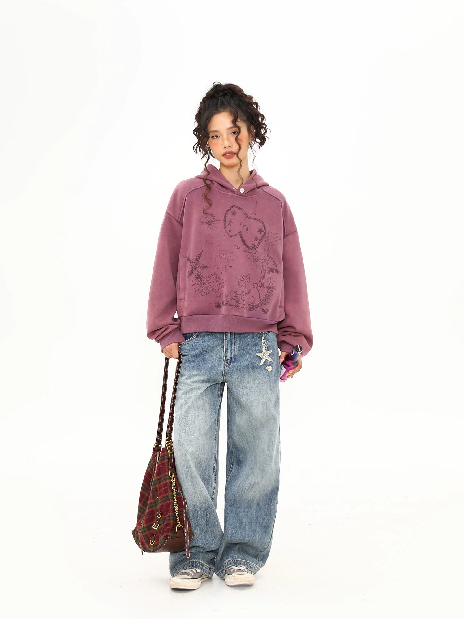 Dream Doodle Grape Hoodie