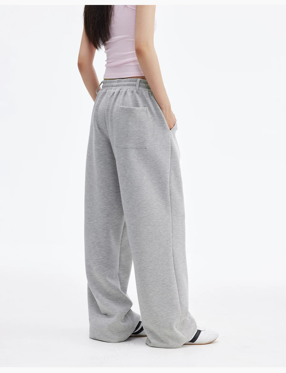 Relaxed Soft Wide-Leg Drawstring Sweatpants