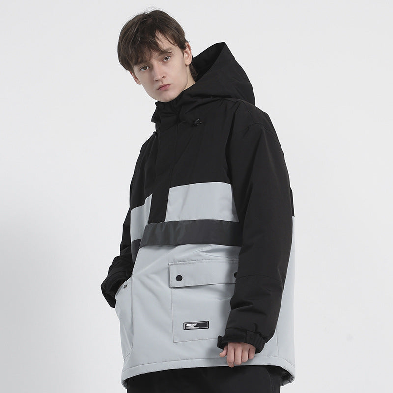 Two-Tone Colorblock Snow Anorak