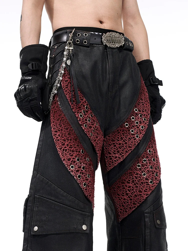 Spider Web Panel Cargo Pants