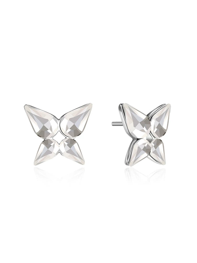 Crystal Butterfly Stud Earrings - view 5