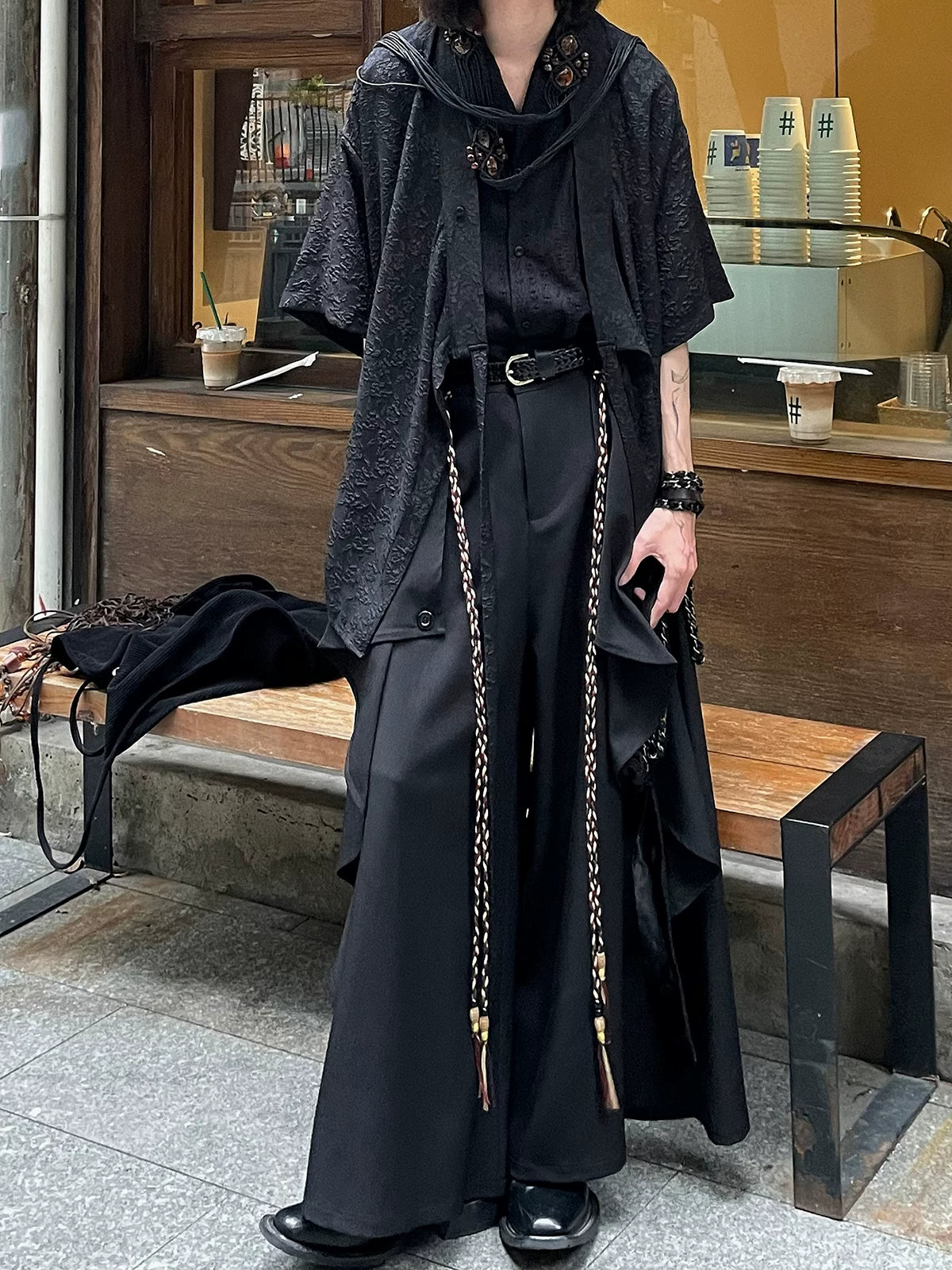 Nocturne Draped Wide-Leg Pants